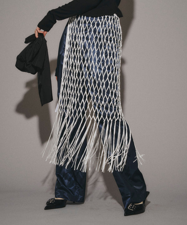 【yae】Macrame knitting wrap skirt / マクラメ編みラップスカート