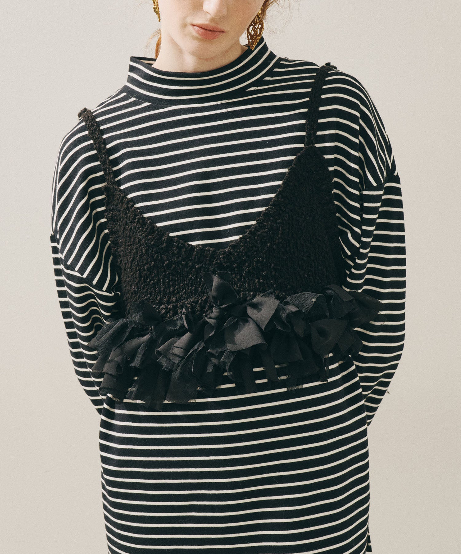 la belle Etude ハット LA BELLE ETUDE ドレープボリュームリボンHAT