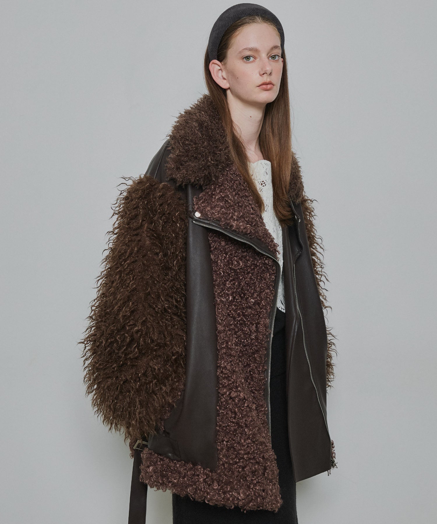 LA BELLE ETUDE【YAE】SHAGGY JACKOT Gray LA BELLE ETUDE【YAE】SHAGGY JACKOT Gray レディース