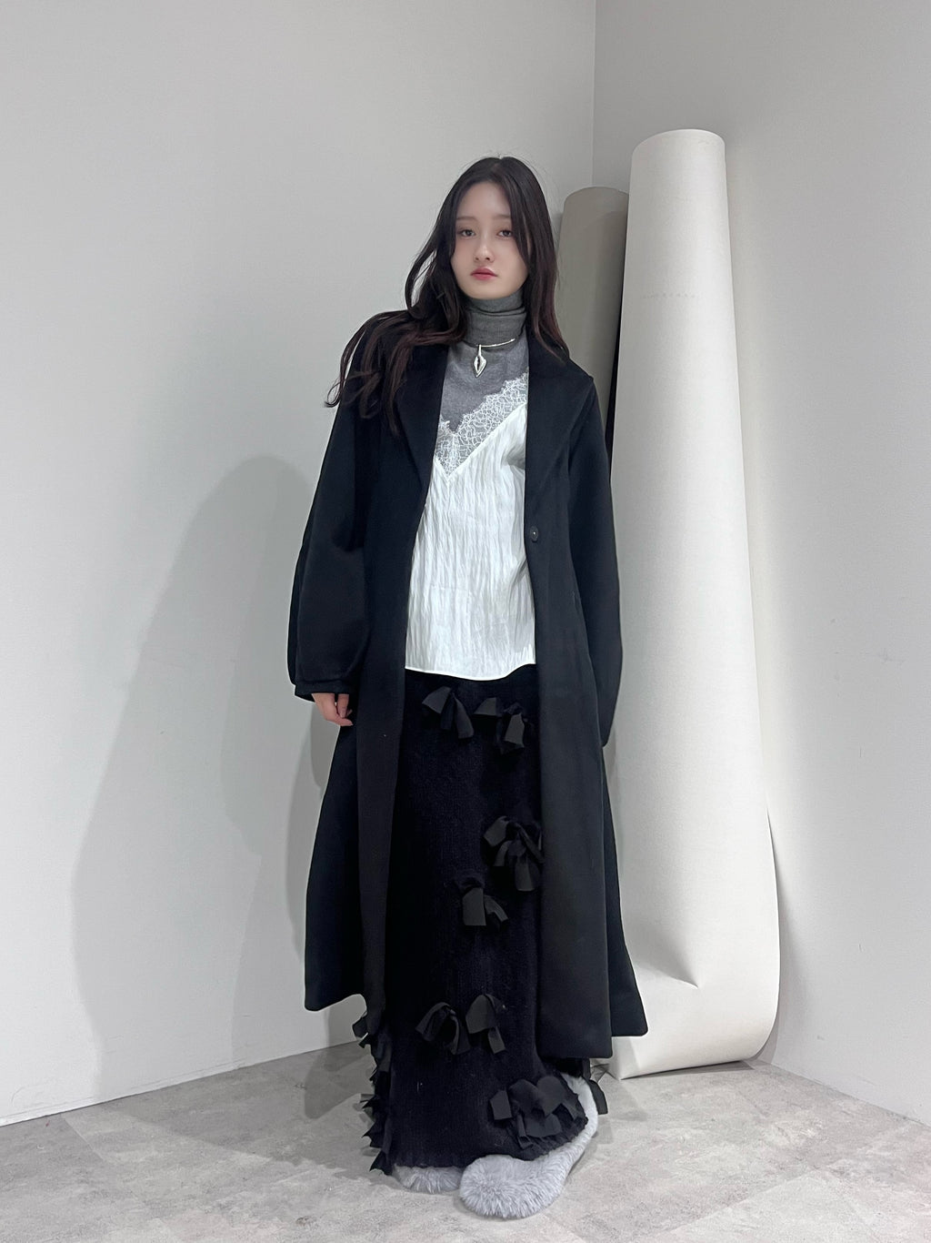 LA BELLE ETUDE 柔らかツヤありボリュームボアロングコート 【公式通販】