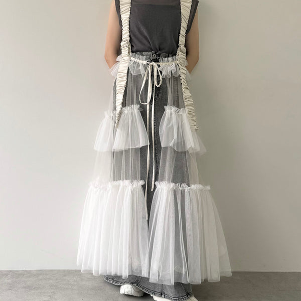 シースルーボリュームチュールデザインジレ/163cm – LA BELLE