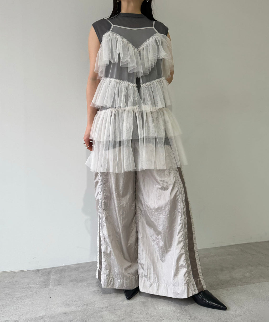 チュールデザインメタリックワイドパンツ/155cm Size0 – LA BELLE