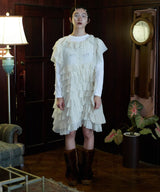 【Lam Balm】アンティークライクボリュームティアードワンピース