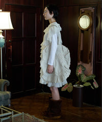 【Lam Balm】アンティークライクボリュームティアードワンピース