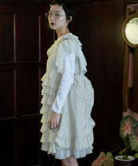 【Lam Balm】アンティークライクボリュームティアードワンピース