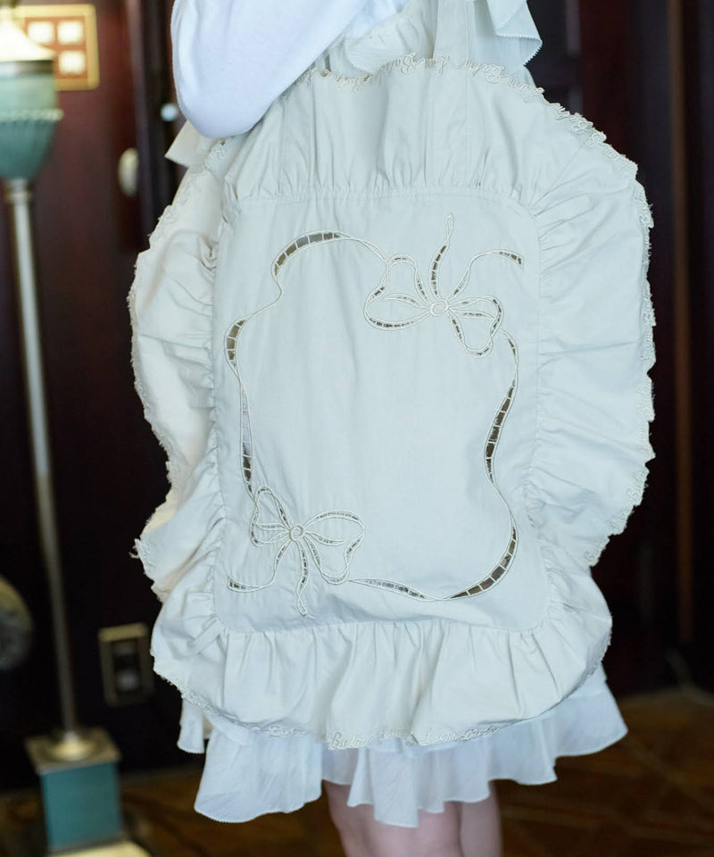 【Lam Balm】ヴィクトリアエンブロイダリーピロートートバッグ