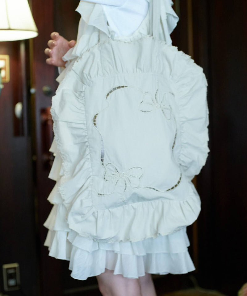 【Lam Balm】ヴィクトリアエンブロイダリーピロートートバッグ