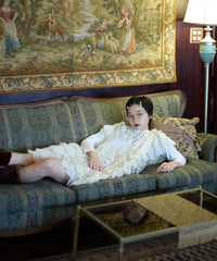 【Lam Balm】アンティークライクボリュームティアードワンピース