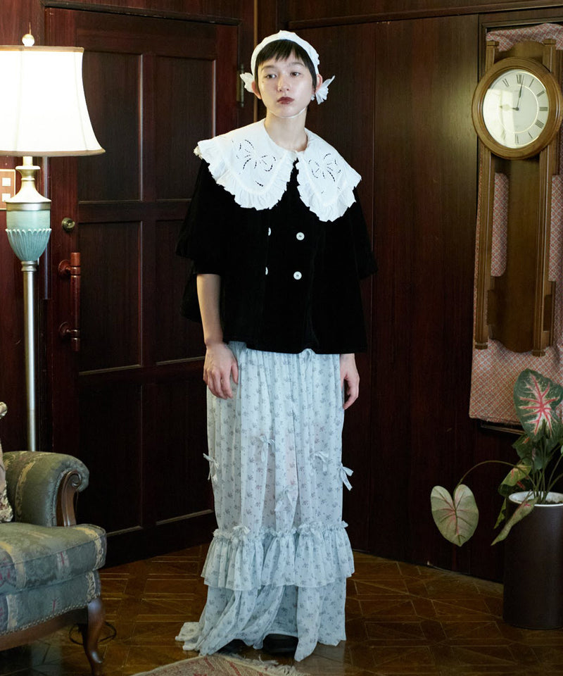 【Lam Balm】アンティークライクスカートウィズボウ