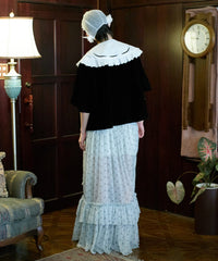 【Lam Balm】ドロップパフスリーブベロアジャケット