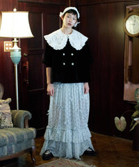 【Lam Balm】アンティークライクスカートウィズボウ