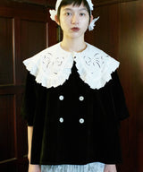 【Lam Balm】ドロップパフスリーブベロアジャケット