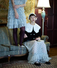 【Lam Balm】アンティークライクスカートウィズボウ