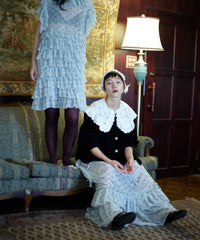 【Lam Balm】アンティークライクスカートウィズボウ