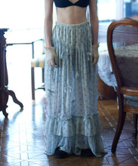 【Lam Balm】アンティークライクスカートウィズボウ