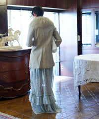 【Lam Balm】アンティークライクスカートウィズボウ