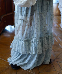 【Lam Balm】アンティークライクスカートウィズボウ