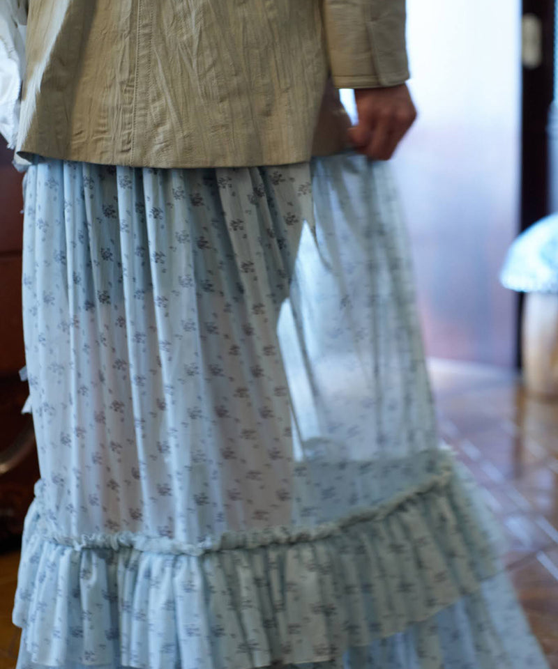 【Lam Balm】アンティークライクスカートウィズボウ