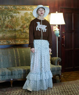 【Lam Balm】アンティークライクスカートウィズボウ