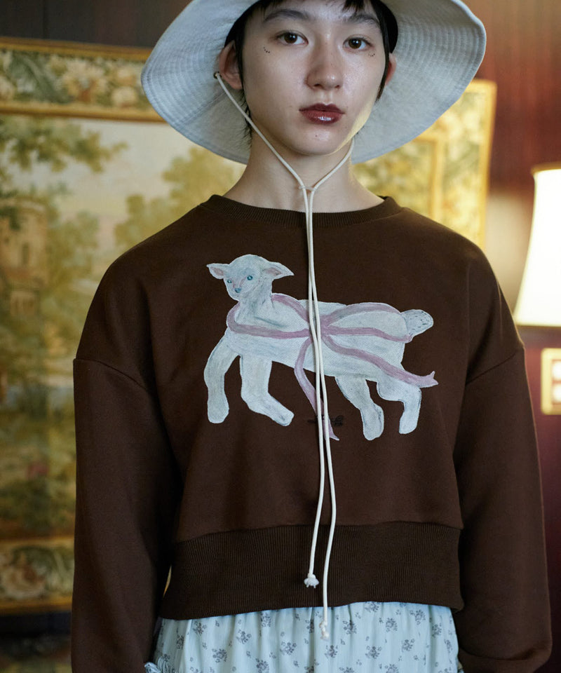 【Lam Balm】CONVENIENCE YOUNG Collaboration　クロップドスウェット