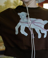 【Lam Balm】CONVENIENCE YOUNG Collaboration　クロップドスウェット