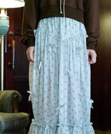 【Lam Balm】アンティークライクスカートウィズボウ