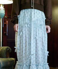 【Lam Balm】アンティークライクスカートウィズボウ