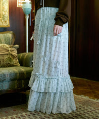 【Lam Balm】アンティークライクスカートウィズボウ