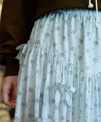 【Lam Balm】アンティークライクスカートウィズボウ