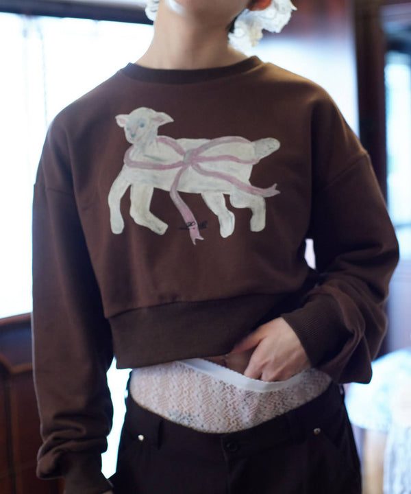 【Lam Balm】CONVENIENCE YOUNG Collaboration　クロップドスウェット