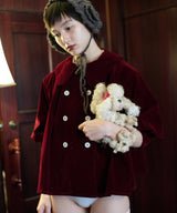 【Lam Balm】ドロップパフスリーブベロアジャケット