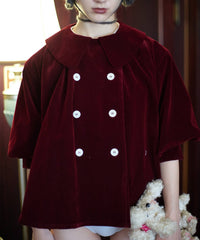 【Lam Balm】ドロップパフスリーブベロアジャケット