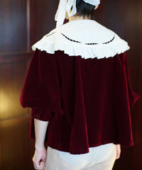 【Lam Balm】ドロップパフスリーブベロアジャケット