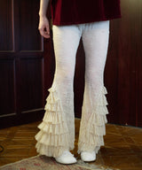 【Lam Balm】レースヘムティアードパンツ