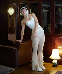 【Lam Balm】レースヘムティアードパンツ