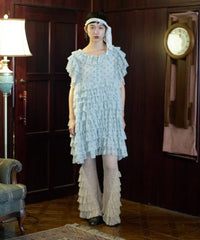 【Lam Balm】アンティークライクボリュームティアードワンピース