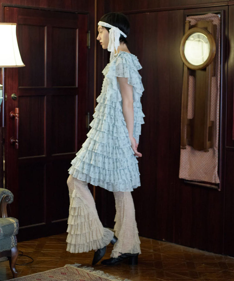 【Lam Balm】アンティークライクボリュームティアードワンピース