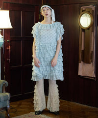 【Lam Balm】アンティークライクボリュームティアードワンピース