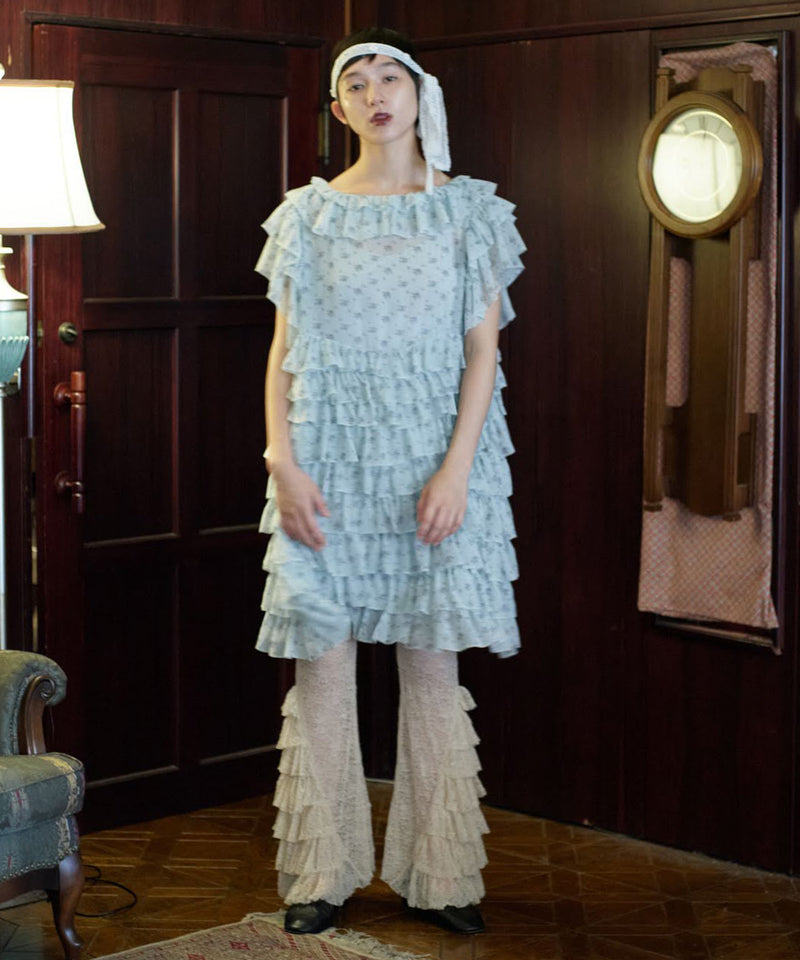 【Lam Balm】アンティークライクボリュームティアードワンピース