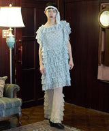 【Lam Balm】レースヘムティアードパンツ