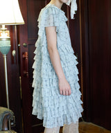 【Lam Balm】アンティークライクボリュームティアードワンピース