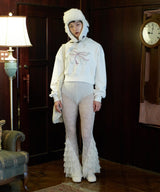 【Lam Balm】レースヘムティアードパンツ