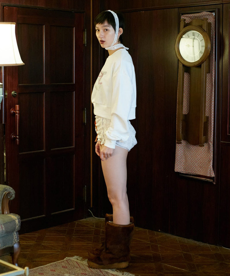 【Lam Balm】CONVENIENCE YOUNG Collaboration　クロップドスウェット