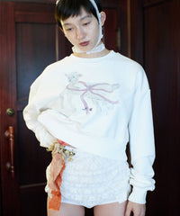 【Lam Balm】CONVENIENCE YOUNG Collaboration　クロップドスウェット