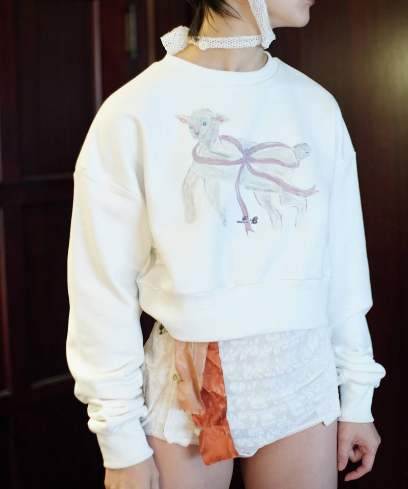 【Lam Balm】CONVENIENCE YOUNG Collaboration　クロップドスウェット