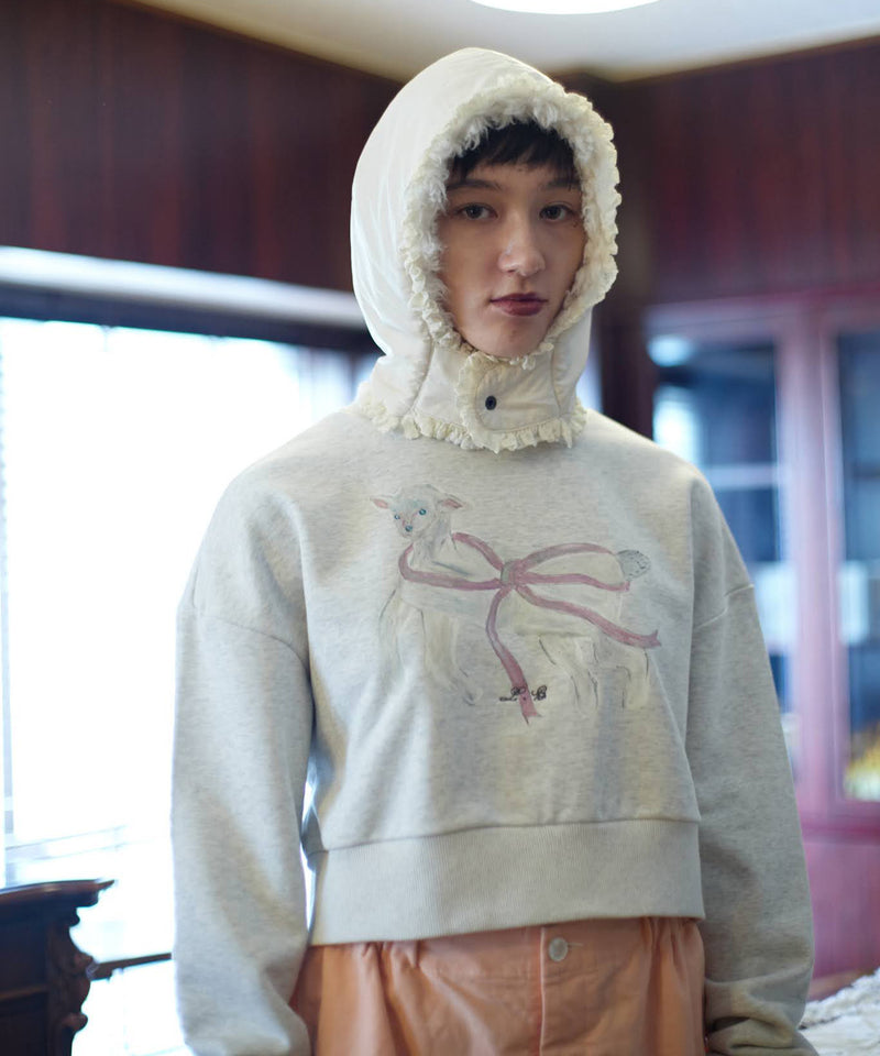 【Lam Balm】CONVENIENCE YOUNG Collaboration　クロップドスウェット