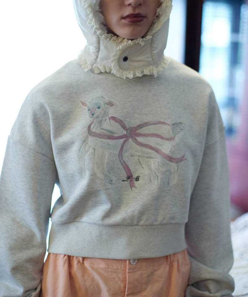 【Lam Balm】CONVENIENCE YOUNG Collaboration　クロップドスウェット