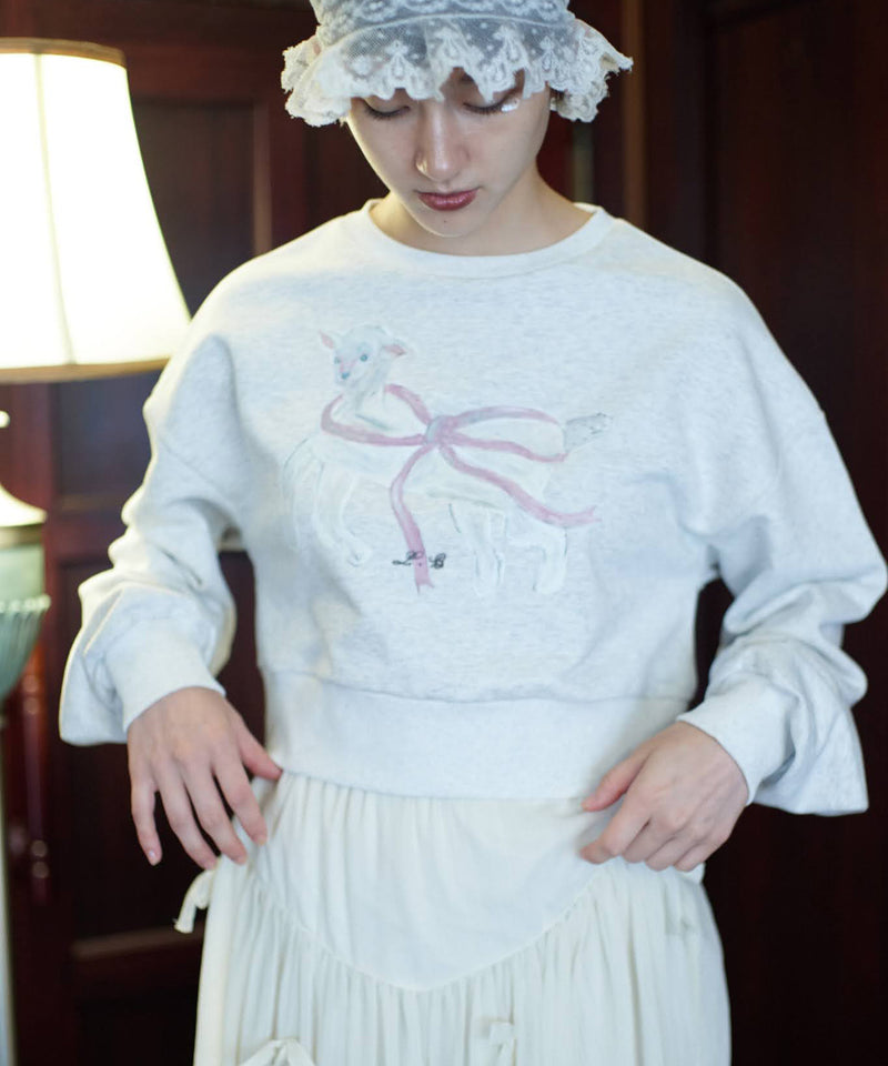 【Lam Balm】CONVENIENCE YOUNG Collaboration　クロップドスウェット