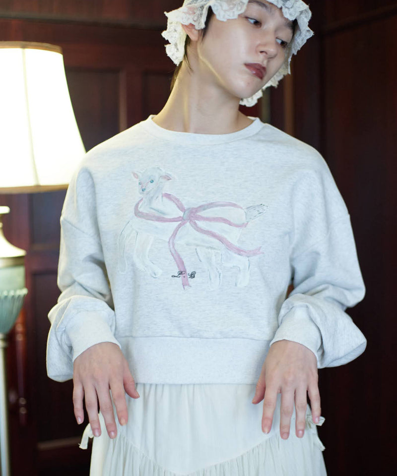 【Lam Balm】CONVENIENCE YOUNG Collaboration　クロップドスウェット