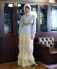 【Lam Balm】アンティークライクスカートウィズボウ